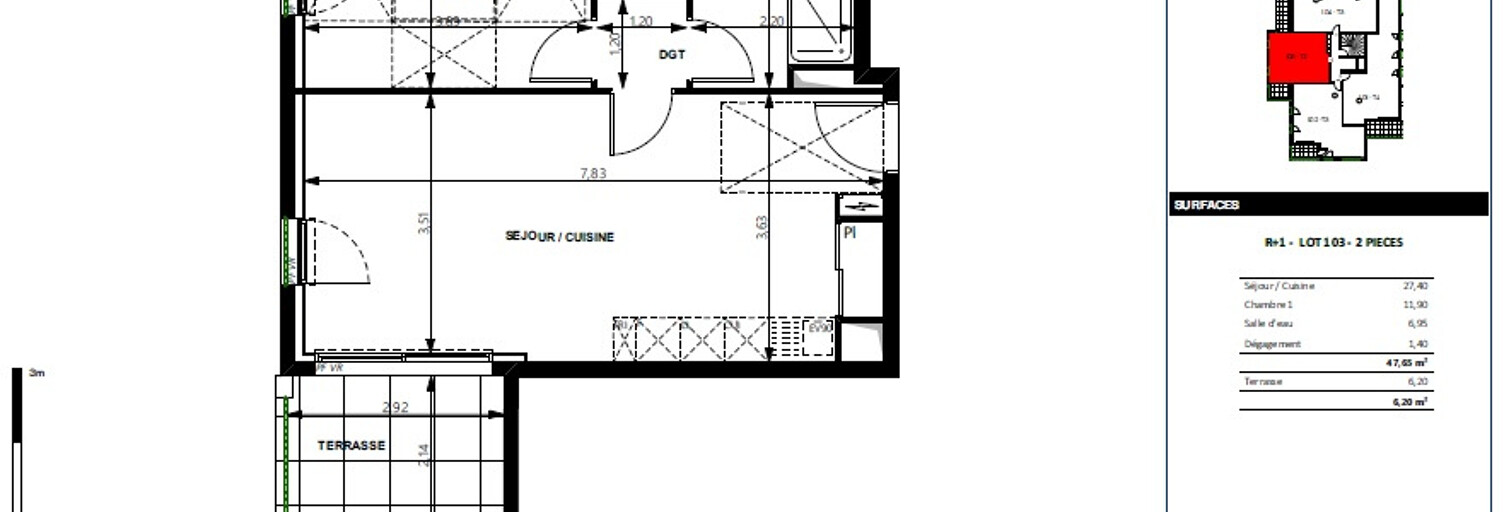 Appartement 2 Pièces 47 m² à vendre à Antibes (06600)