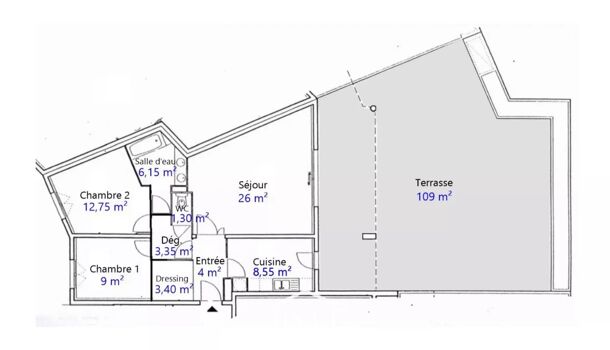 Appartement 3 pièces  à vendre Marseille 8eme 13008