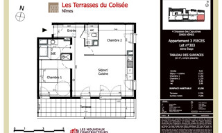 Appartement 3 Pièces 62 m² à louer à Nîmes (30900)