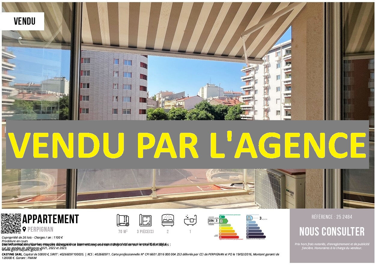 Appartement  T3 à vendre Perpignan 66000