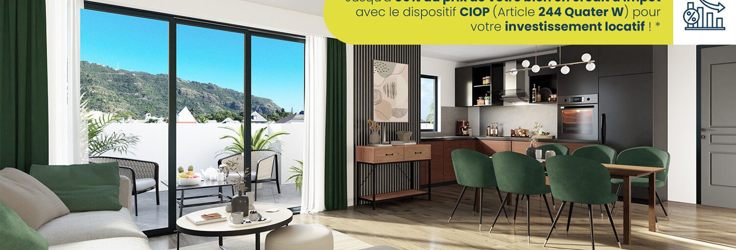 Appartement neuf T1, T2, T3, T4 Pièce 25 à 75 m² à vendre à Saint-Denis (97400)