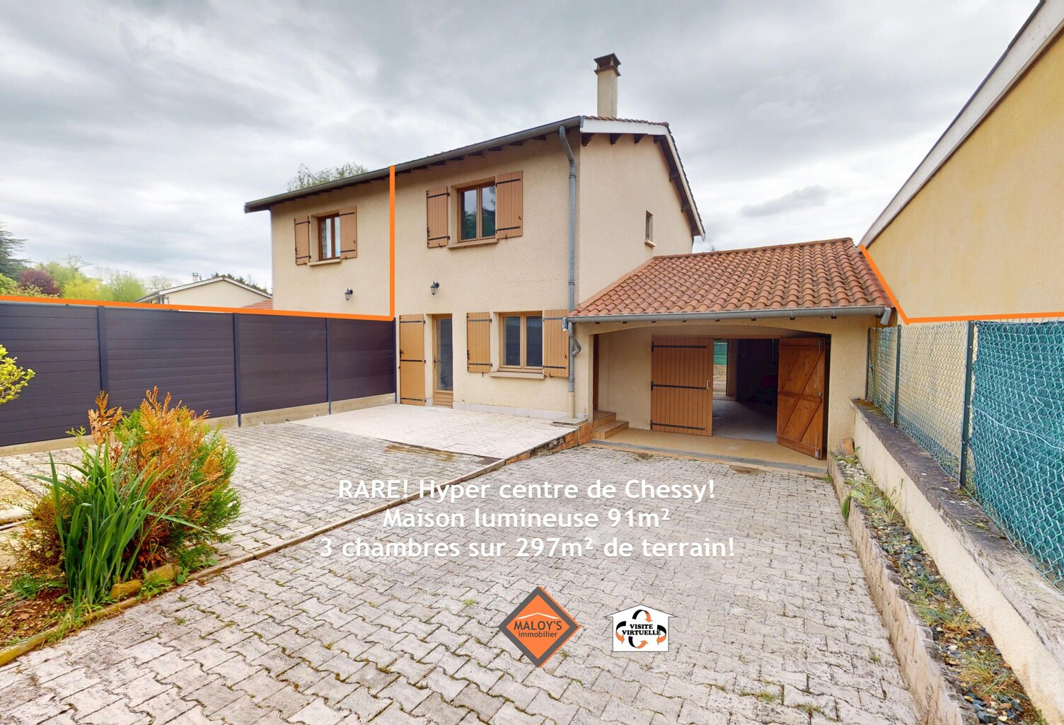 Opportunité! Hyper Centre Chessy, maison 91m² sur 297m² de terrain! — photo 1