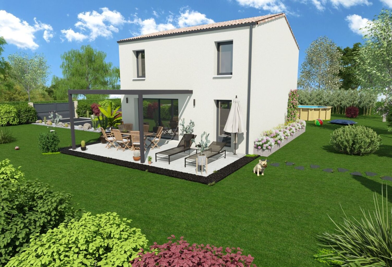Projet de construction d'une maison 90 m² avec terrain à LIGUGE (86) — photo 1