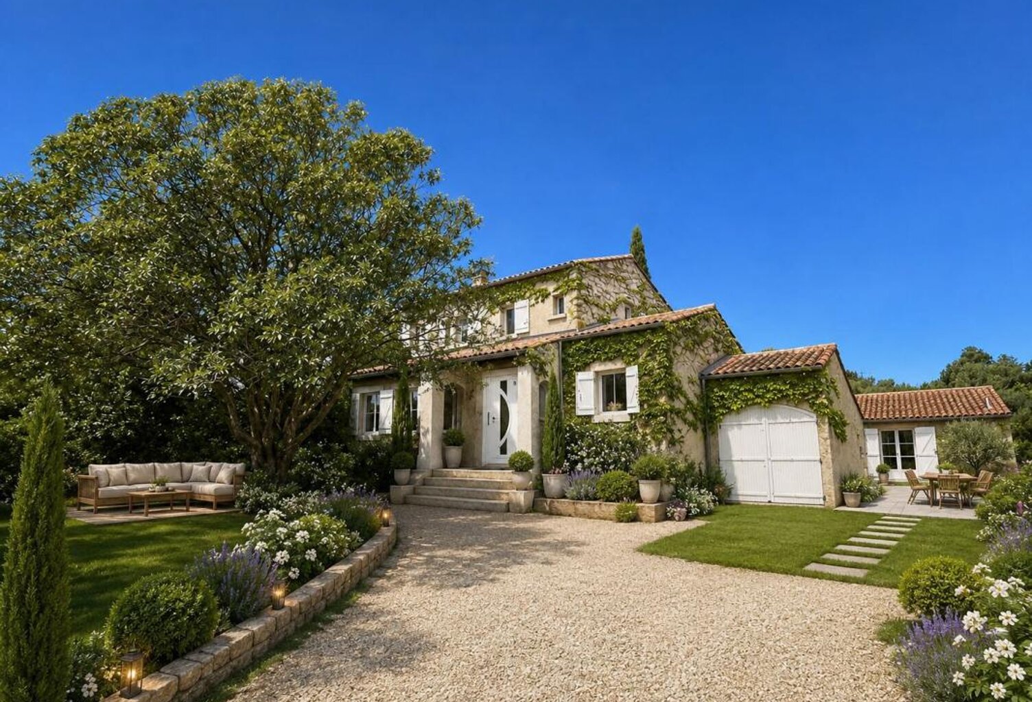 Villa familiale avec piscine et dépendances sur les hauteurs de Jonquerettes — photo 1