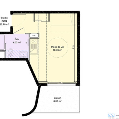 Appartement 1 pièces 464 €