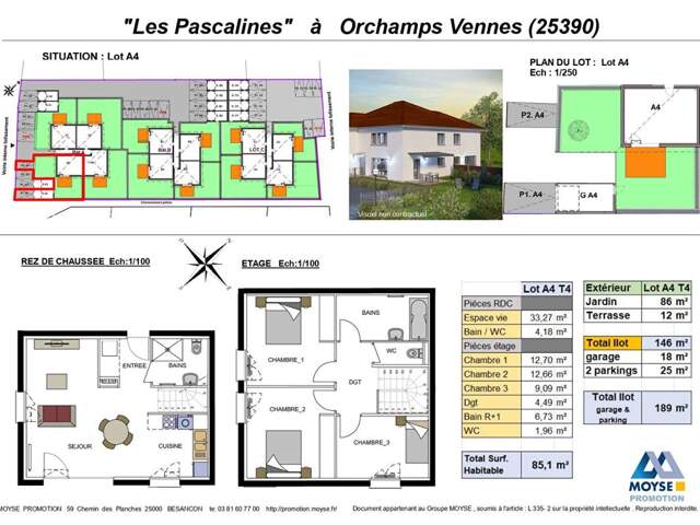 APPARTEMENT 4 PIECES 85.1 m2 291000 EUROS — photo du bien