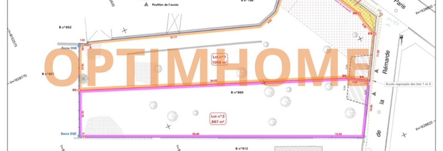Terrain  867 m² à vendre à Saint-Cyr-sous-Dourdan (91410)