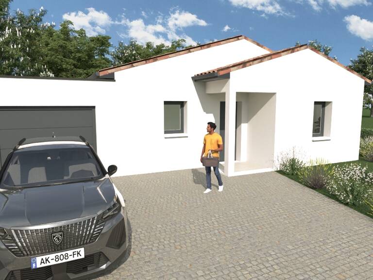 À vendre – Maison contemporaine de plain-pied 3 chambres à Saint-Marcel-lès-Sauzet (26740) — photo 1