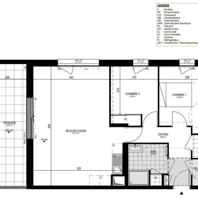 Appartement 3 pièces 391000 €