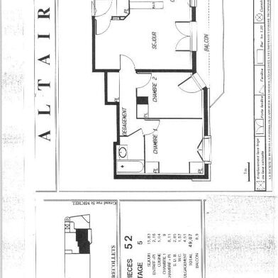 Appartement 3 pièces 885 €