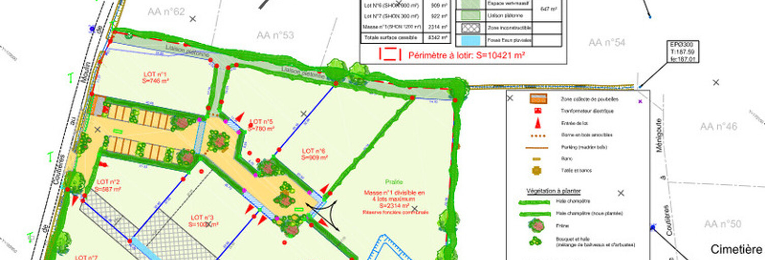 Terrain  909 m² à vendre à Les Châteliers (79340)