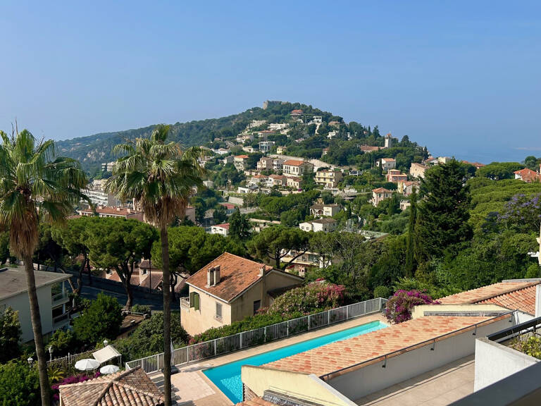 NICE MONT BORON - VILLEFRANCHE SUPERBE 4P DERNIER ETAGE VUE MER PISCINE — photo 1