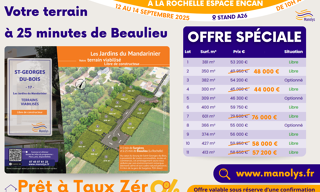 Terrain  300 m² à vendre à Saint-Georges-du-Bois (17700)