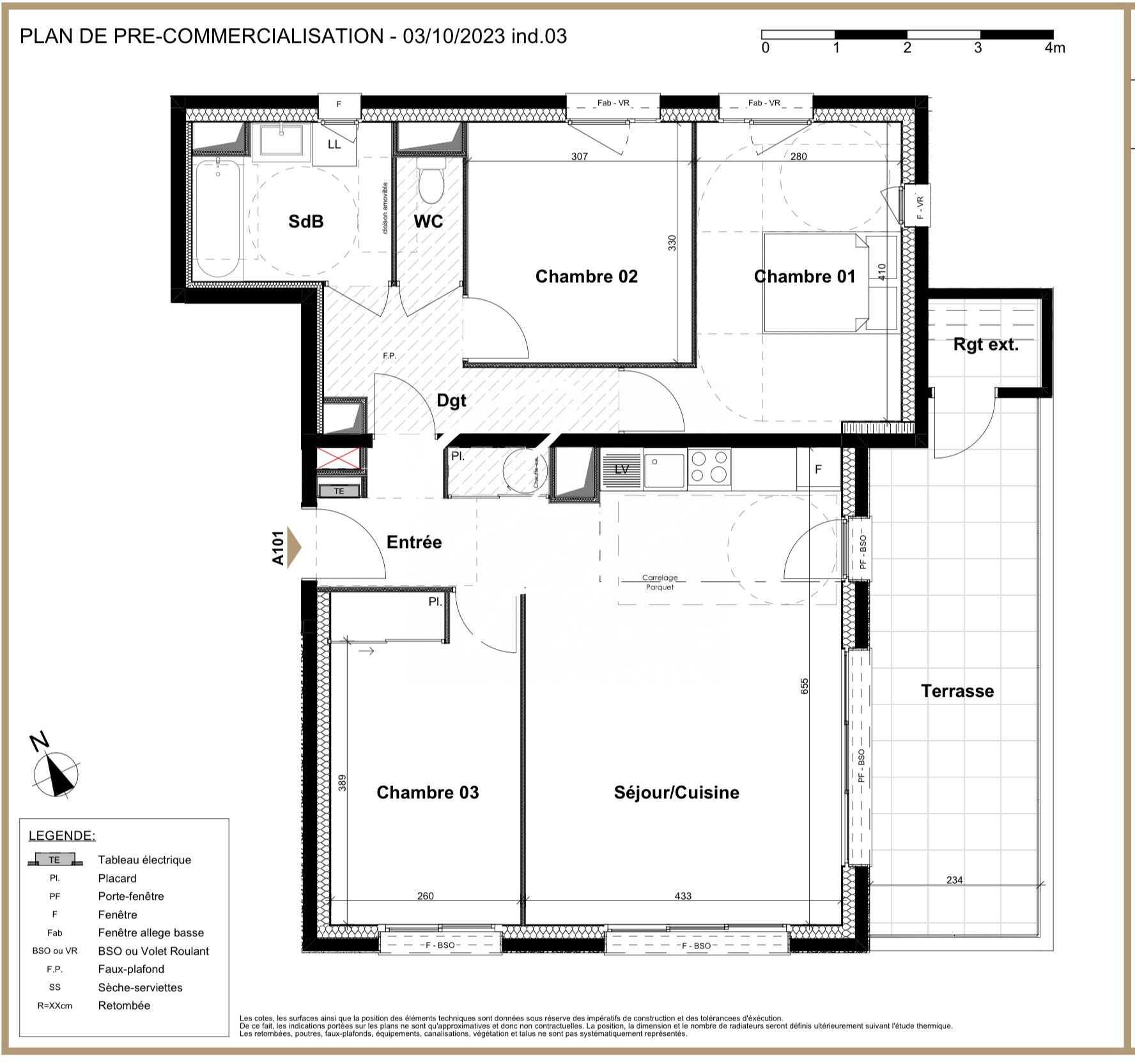 Appartement 4 pièces  à vendre Grenoble 38000