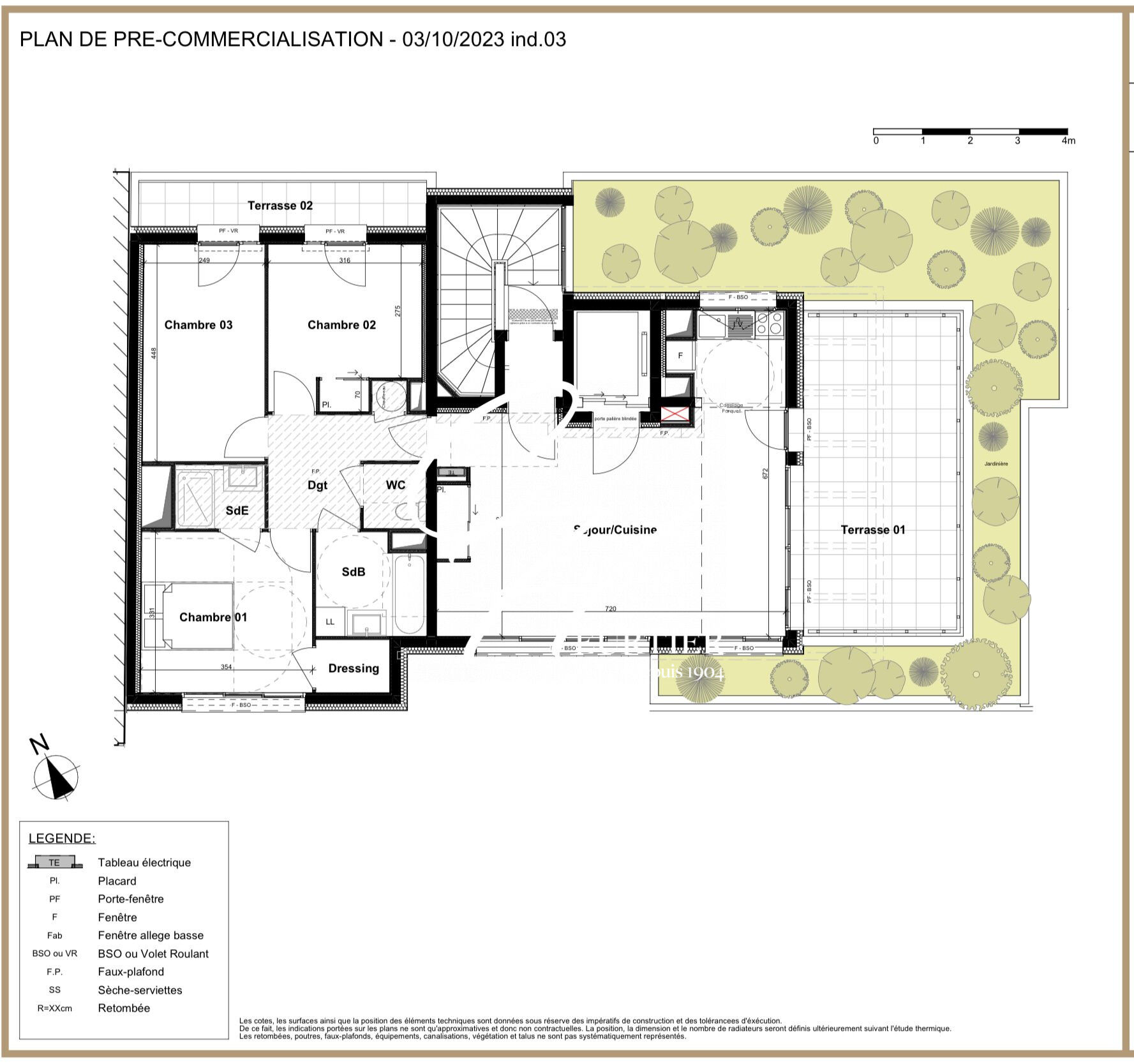 Appartement 4 pièces  à vendre Grenoble 38000