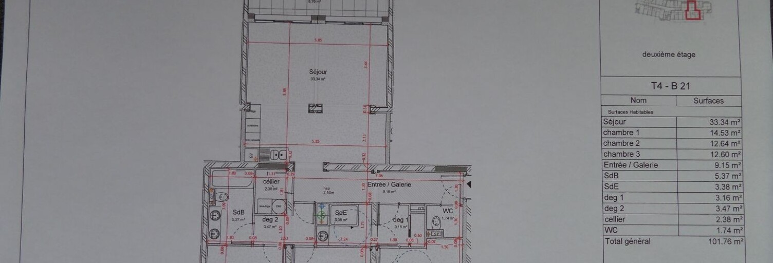 Appartement 4 Pièces 102 m² à vendre à Le Mans (72000)