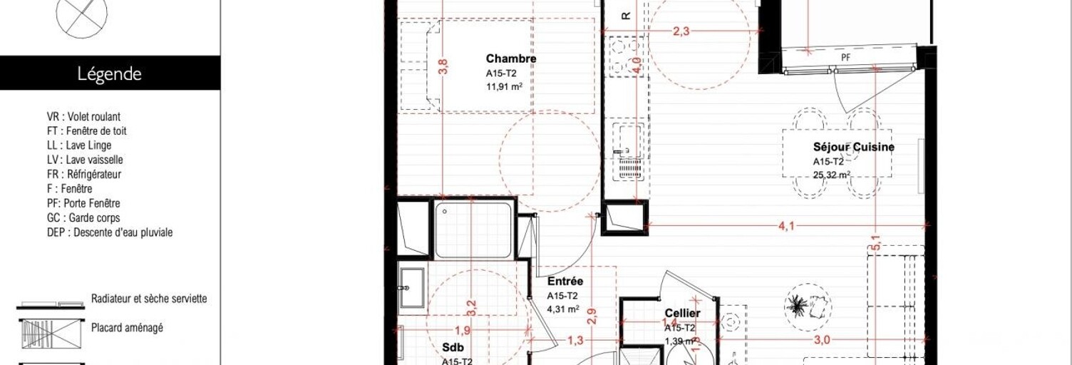 Appartement 2 Pièces 48 m² à vendre à Saint-Omer (62500)
