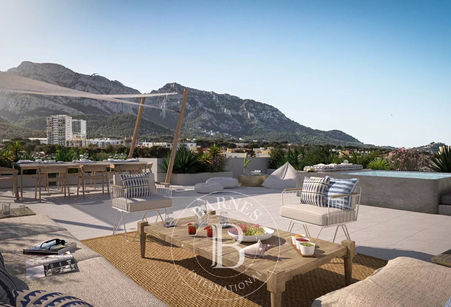 VENTE-APPARTEMENT-TOIT TERRASSE-PISCINE-VUE IMPRENABLE COLLINES — photo 1