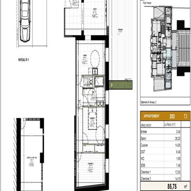Appartement 3 pièces 265000 €