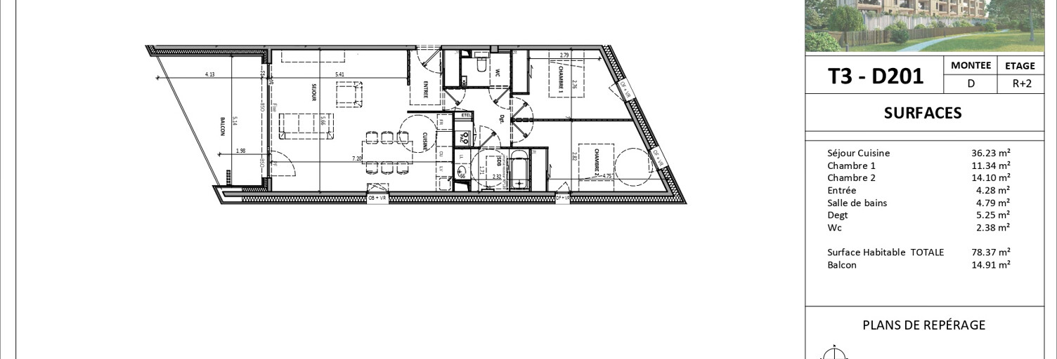 Appartement 3 Pièces 78 m² à vendre à Aix-les-Bains (73100)