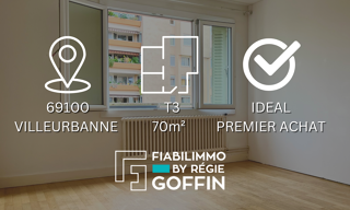 Appartement 4 Pièces 69 m² à vendre à Villeurbanne (69100)