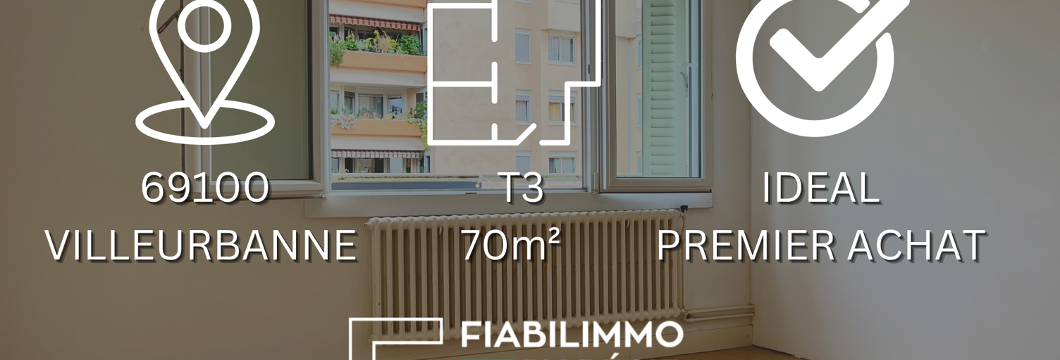 Appartement 4 Pièces 69 m² à vendre à Villeurbanne (69100)
