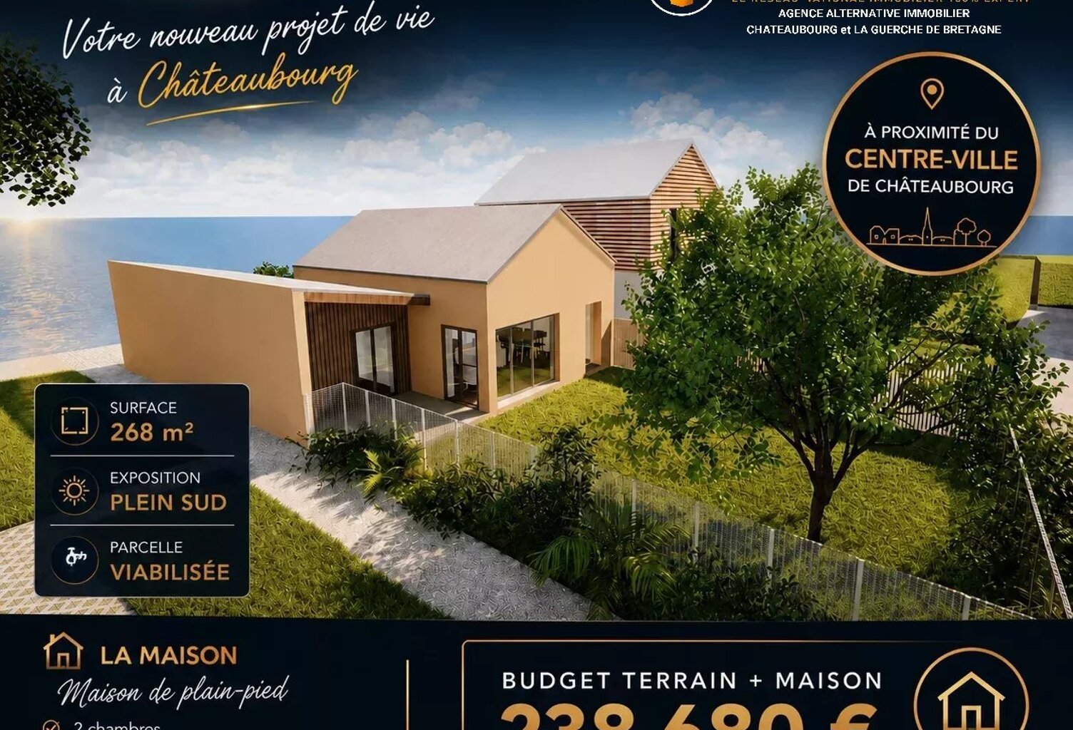 Maison plain pied - 2 Chambres - CHATEAUBOURG — photo 1
