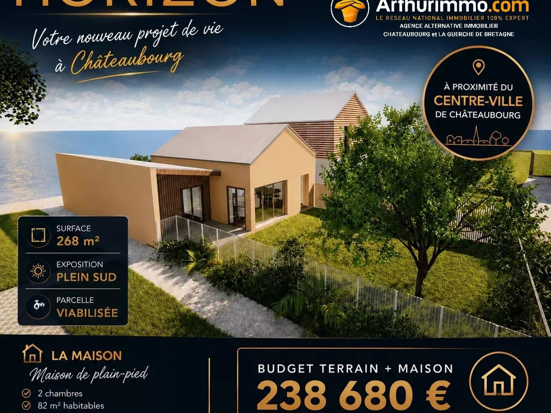 Maison 4 pièces 82 m² · à Châteaubourg · 82 m² · 238 680 €