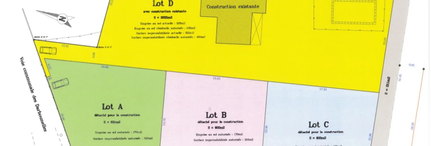 Terrain  636 m² à vendre à Saint-Siffret (30700)