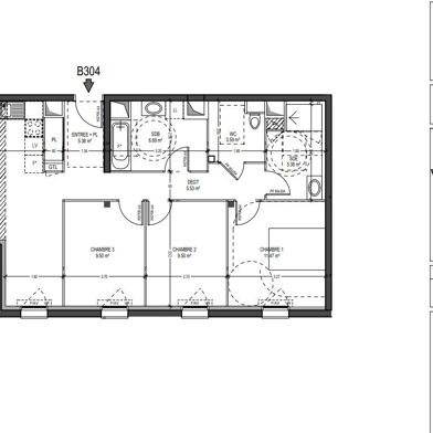 Appartement 3 pièces 259000 €