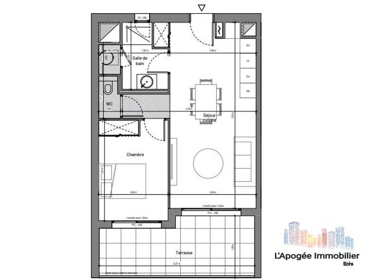 Appartement T2 – Résidence neuve à Uzès (VEFA) — photo 1