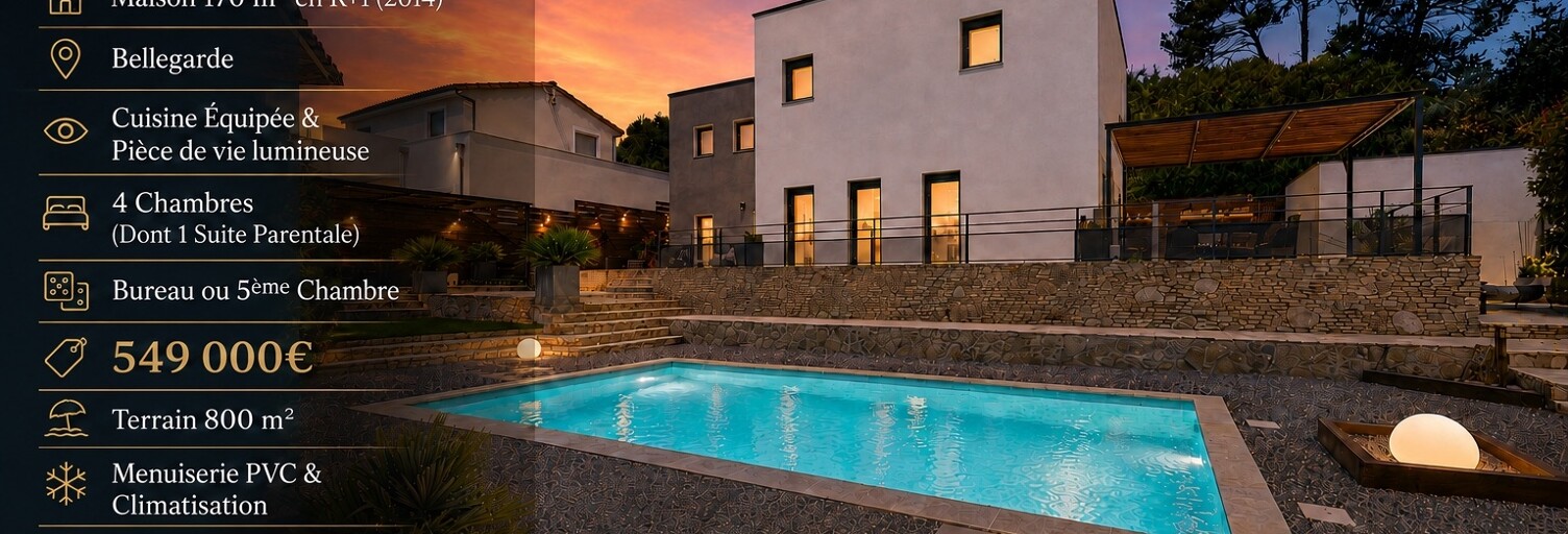 Maison 7 Pièces 170 m² à vendre à Bellegarde (30127)