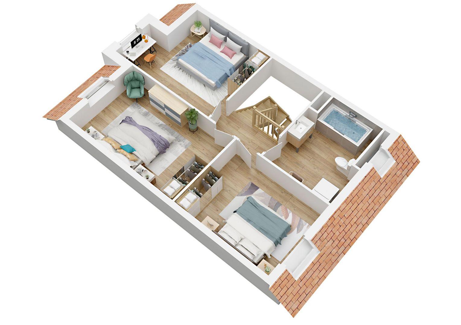 Haguenau - 80m² - 4p. - 3ch.