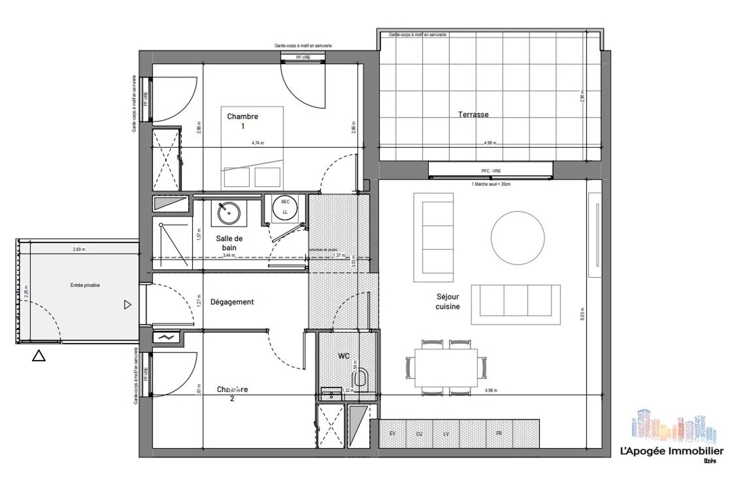 Appartement T3 – Résidence neuve à Uzès (VEFA) — photo 1
