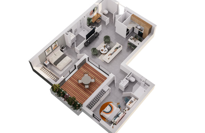 Appartement T3 neuf — photo 3
