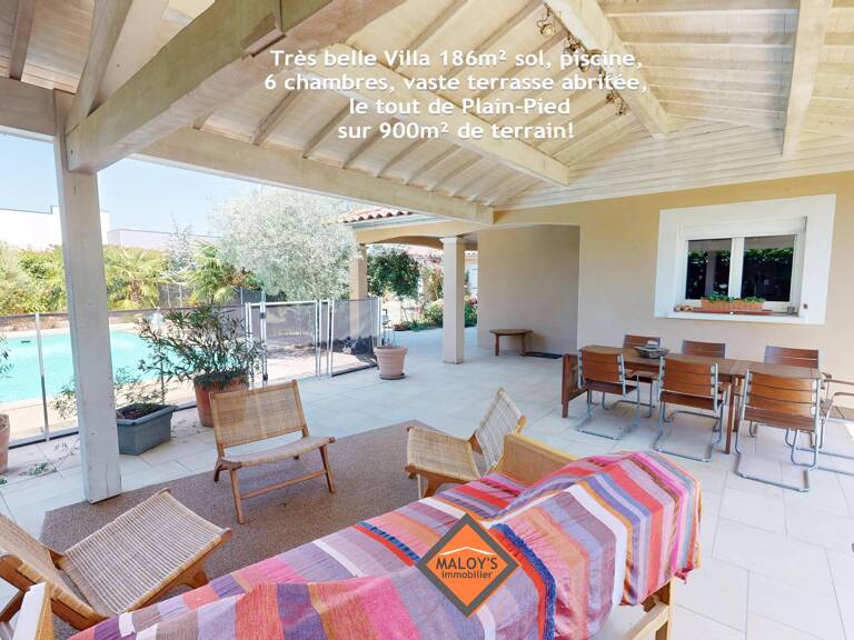 RARE! Villa Plain-Pied 186m² sol, piscine, 6 chambres, 900m² terrain paysagé, CHAZAY! — photo 1
