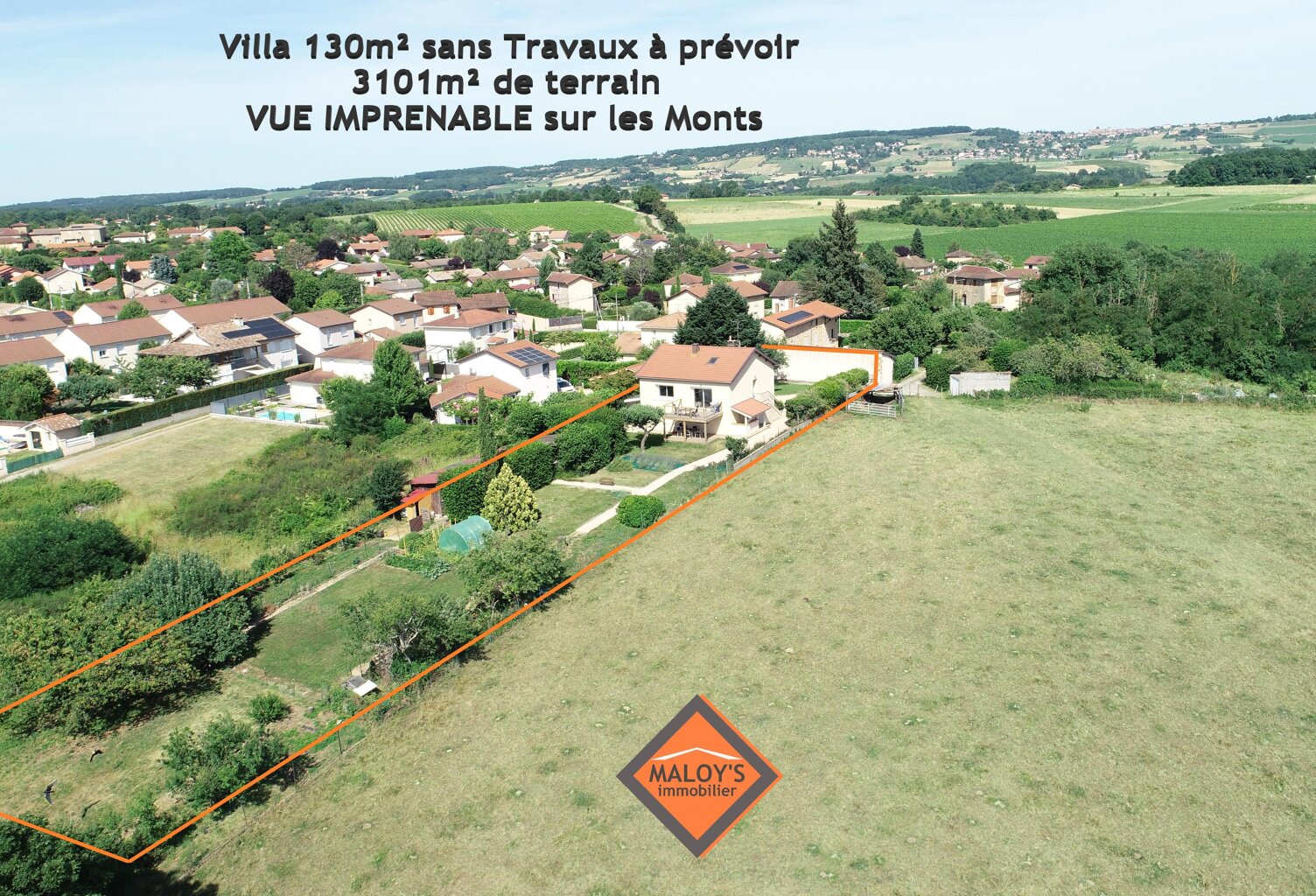 A SAISIR ! Villa de 130m² sans travaux à prévoir, 3101m² de terrain avec vue dominante à Chessy - Un cadre idyllique, Vue Incroyable — photo 1