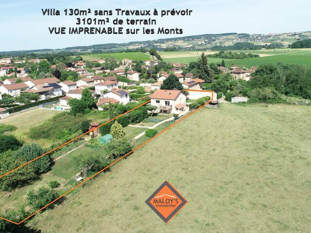 A SAISIR ! Villa de 130m² sans travaux à prévoir, 3101m² de terrain avec vue dominante à Chessy - Un cadre idyllique, Vue Incroyable — photo du bien