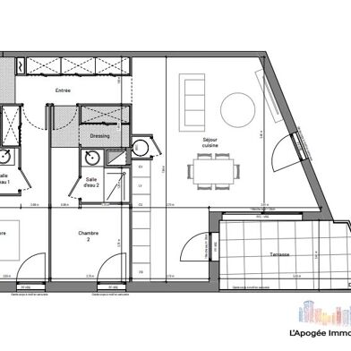 Appartement 3 pièces 465000 €