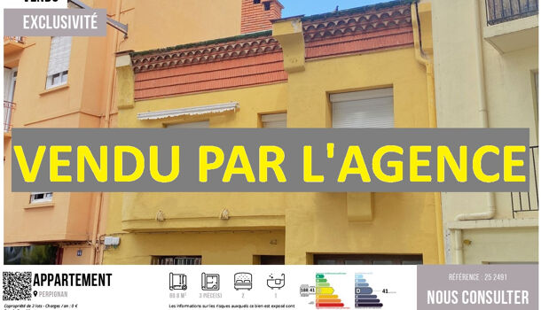 Appartement 3 pièces  à vendre Perpignan 66000