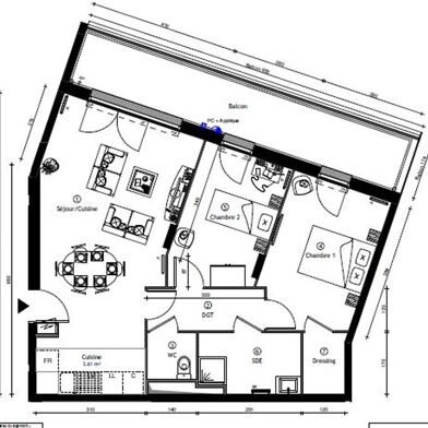 Appartement 3 pièces 285000 €