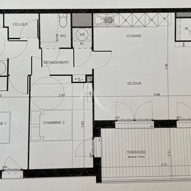 Appartement 3 pièces 242000 €