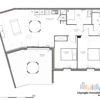 Appartement 3 pièces 246500 €