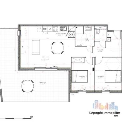 Appartement 3 pièces 269500 €