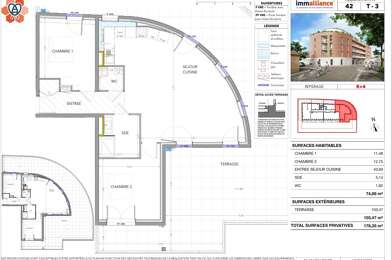Appartement 3 pièces 288000 €