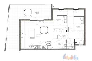 Appartement 3 pièces 266500 €