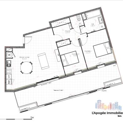 Appartement 3 pièces 284000 €