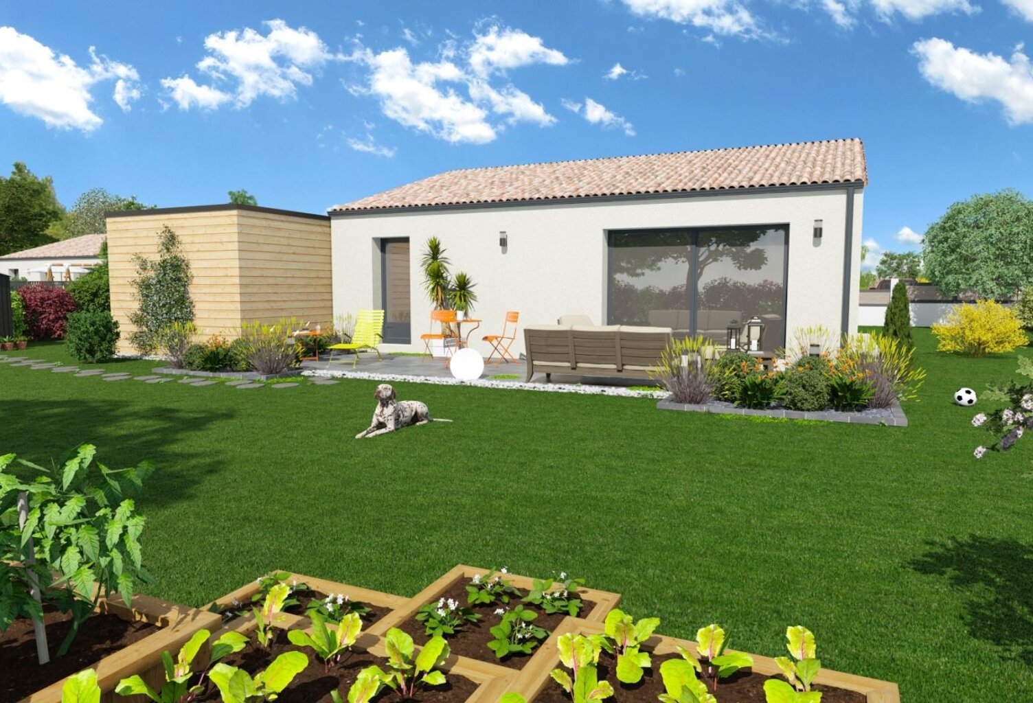 Projet de construction d'une maison 80 m² avec terrain à SMARVES (86) — photo 1