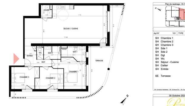Appartement 4 pièces  à vendre Saint-Cyprien-Plage 66750