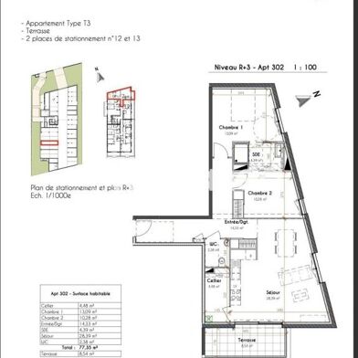 Appartement 3 pièces 275000 €